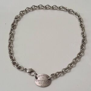 Tiffany vintage silver oval ‘Return to Tiffany & Co’ choker necklace